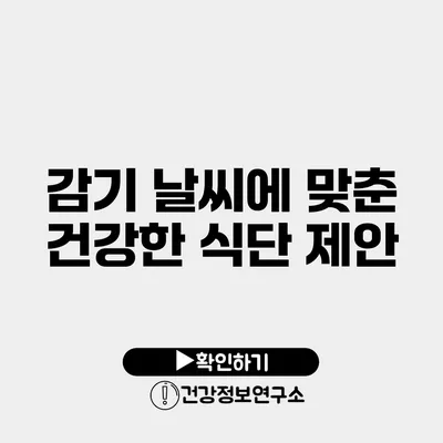 감기 날씨에 맞춘 건강한 식단 제안