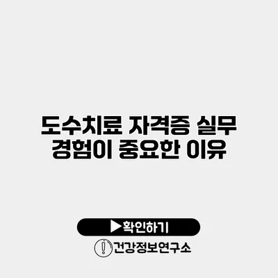 도수치료 자격증 실무 경험이 중요한 이유