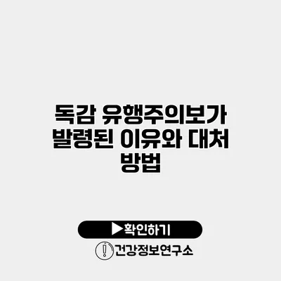 독감 유행주의보가 발령된 이유와 대처 방법