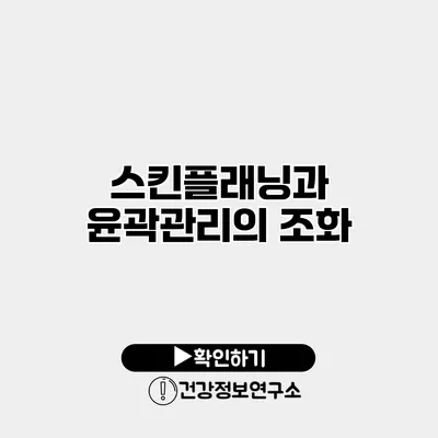 스킨플래닝과 윤곽관리의 조화