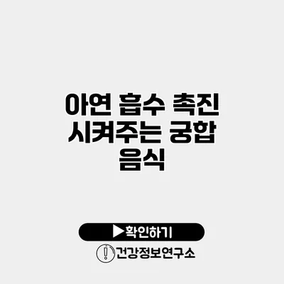 아연 흡수 촉진 시켜주는 궁합 음식