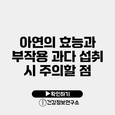 아연의 효능과 부작용 과다 섭취 시 주의할 점