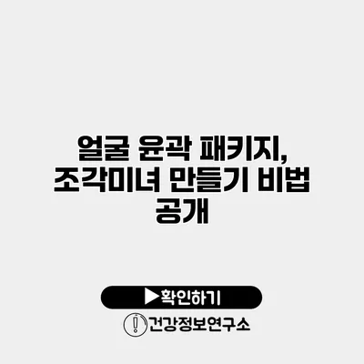 얼굴 윤곽 패키지, 조각미녀 만들기 비법 공개