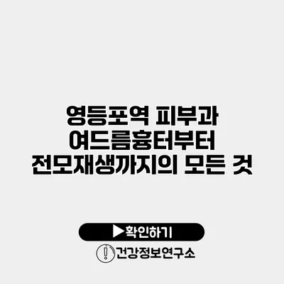 영등포역 피부과 여드름흉터부터 전모재생까지의 모든 것