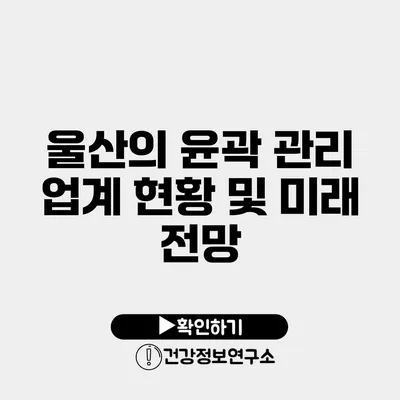 울산의 윤곽 관리 업계 현황 및 미래 전망