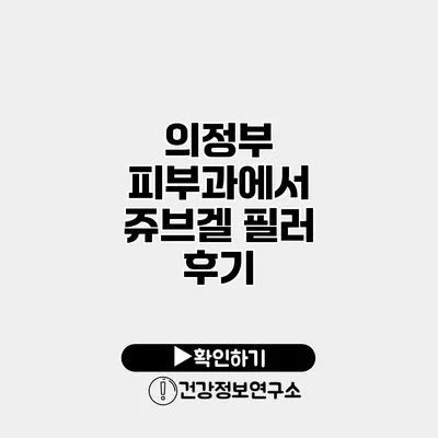 의정부 피부과에서 쥬브겔 필러 후기
