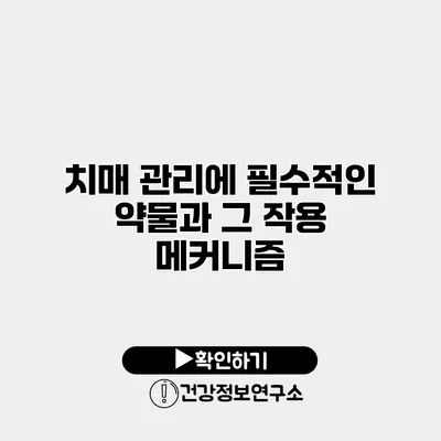 치매 관리에 필수적인 약물과 그 작용 메커니즘