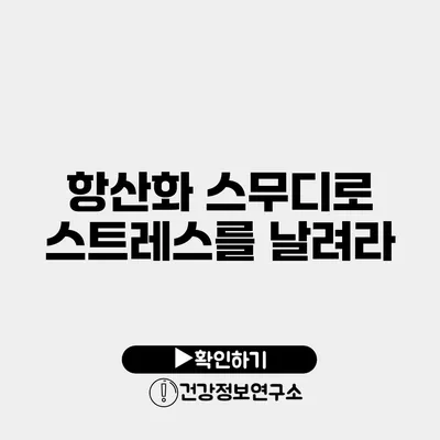 항산화 스무디로 스트레스를 날려라