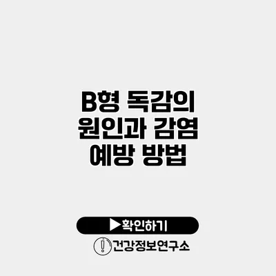 B형 독감의 원인과 감염 예방 방법