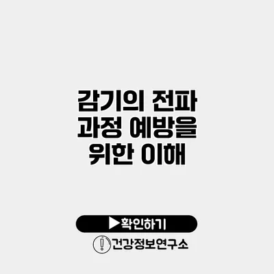 감기의 전파 과정 예방을 위한 이해