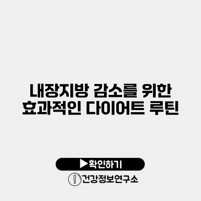 내장지방 감소를 위한 효과적인 다이어트 루틴