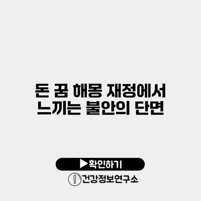 돈 꿈 해몽 재정에서 느끼는 불안의 단면