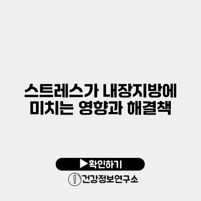 스트레스가 내장지방에 미치는 영향과 해결책