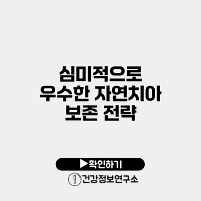 심미적으로 우수한 자연치아 보존 전략