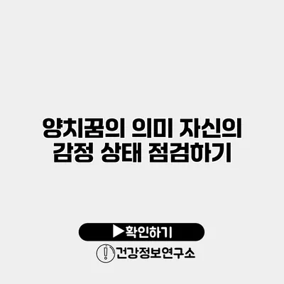 양치꿈의 의미 자신의 감정 상태 점검하기