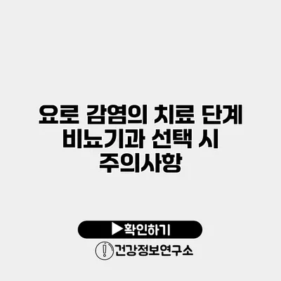 요로 감염의 치료 단계 비뇨기과 선택 시 주의사항