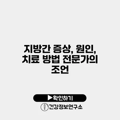 지방간 증상, 원인, 치료 방법 전문가의 조언