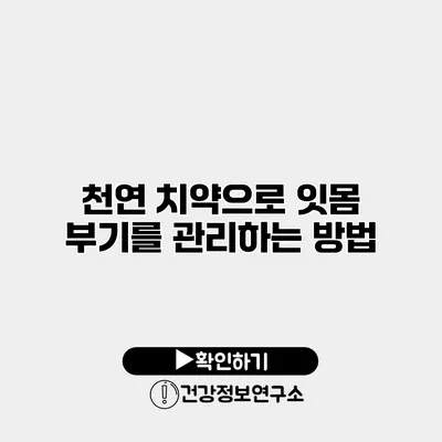 천연 치약으로 잇몸 부기를 관리하는 방법