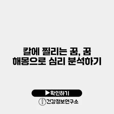 칼에 찔리는 꿈, 꿈 해몽으로 심리 분석하기