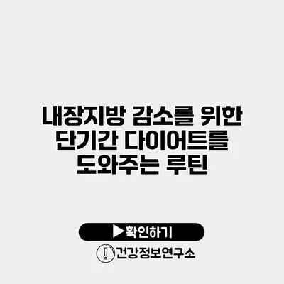 내장지방 감소를 위한 단기간 다이어트를 도와주는 루틴