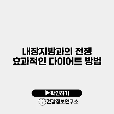 내장지방과의 전쟁 효과적인 다이어트 방법