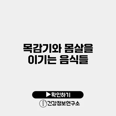목감기와 몸살을 이기는 음식들