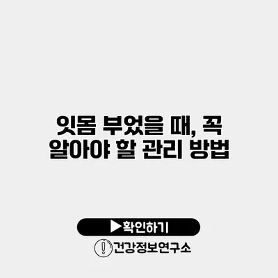 잇몸 부었을 때, 꼭 알아야 할 관리 방법