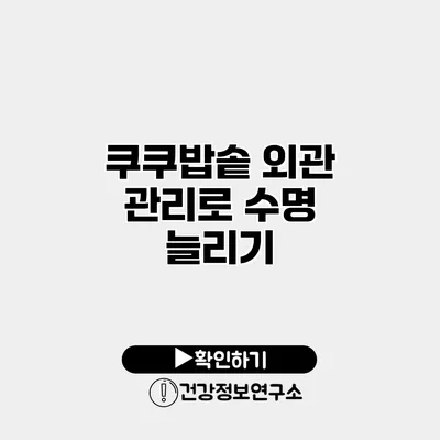 쿠쿠밥솥 외관 관리로 수명 늘리기
